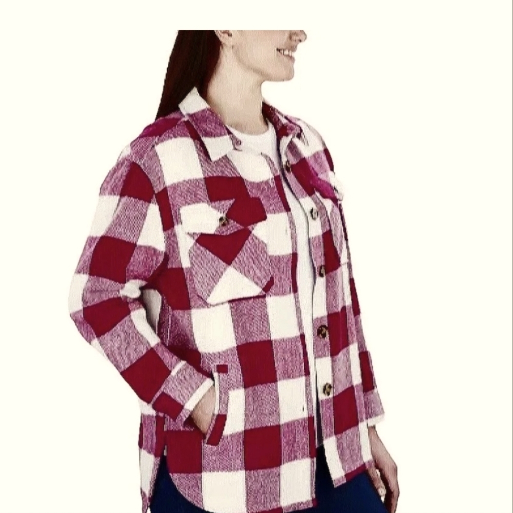 New Women's Plaid Shacket